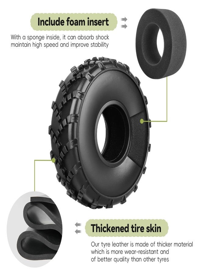 AllinRC 1.0 Tires Sticky - All Terrain Super S5 Soft with Foam Inserts 1/24 1/18 RC Crawler Mud Tires for Traxxas TRX4M Axial SCX24 Bronco Gladiator C10 JLU Deadbolt B17 FCX18 FCX24, 4PCS - Image 4